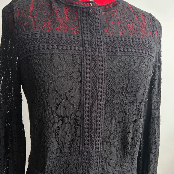 Mango black lace dress size 8 us - Picture 2 of 6